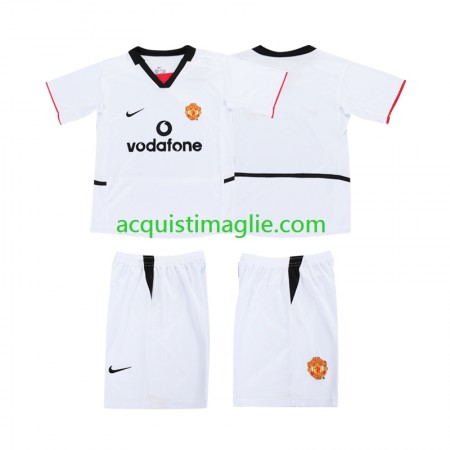 Divisa di Calcio Manchester United 2003 Bambino Trasferta 2002